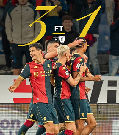 意杯第2轮：热那亚主场3-1击退恩波利，成功晋级