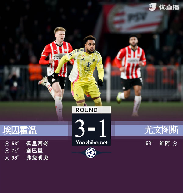 埃因霍温vs<a href=/football/juventus/ target=_blank class=infotextkey>尤文图斯</a>